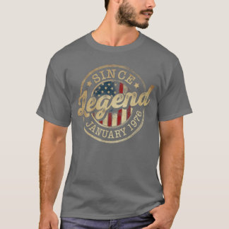 T-shirt Légende depuis janvier 1976 Vintage 50e anniversai