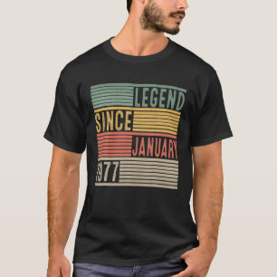 T-shirt Légende Depuis Janvier 1977 45E Anniversaire 45 An