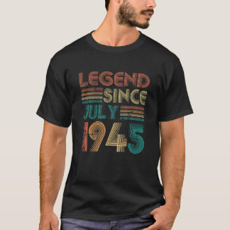 T-shirt Légende Depuis Juillet 1945 Dons 76E Anniversaire 
