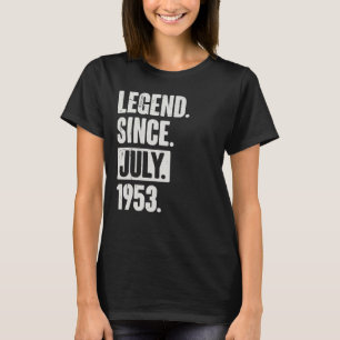 T-shirt Légende depuis juillet 1953 69 ans 69e anniversair