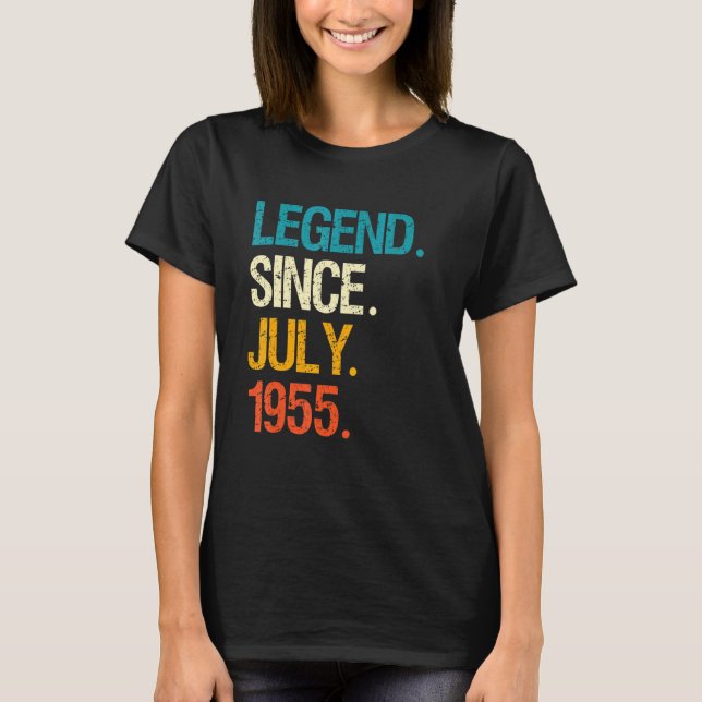 T-shirt Légende depuis juillet 1955 67 Ans Anniversaire 67 (Devant)