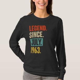 T-shirt Légende depuis juillet 1963 59 ans 59e anniversair
