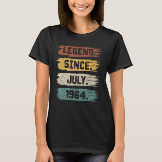 T-shirt Légende depuis juillet 1964 58 Ans 58e Anniversair