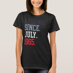 T-shirt Légende Depuis Juillet 1965 Pour Hommes Femmes Jui