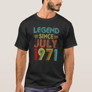 T-shirt Légende depuis juillet 1971 51ème anniversaire Vin