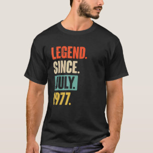 T-shirt Légende depuis juillet 1977 45 ans 45e anniversair