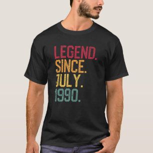 T-shirt Légende depuis juillet 1990 30e anniversaire Cadea