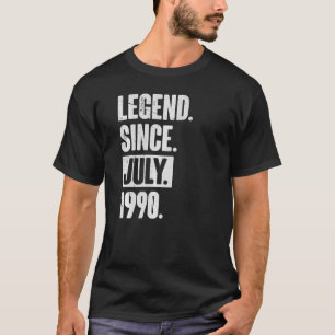 T-shirt Légende depuis juillet 1990 32 ans 32e anniversair