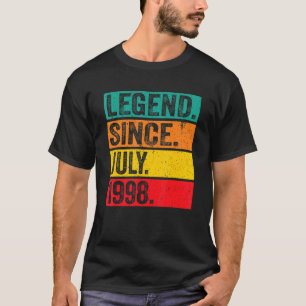 T-shirt Légende depuis juillet 1998 24 ans 24e anniversair