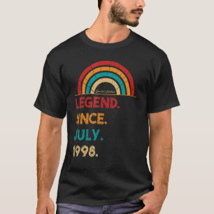 T-shirt Légende depuis juillet 1998 24e anniversaire Retro