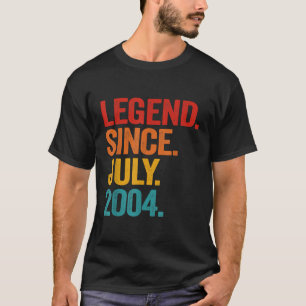 T-shirt Légende depuis juillet 2004 18e anniversaire Cadea