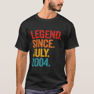 T-shirt Légende depuis juillet 2004 18e anniversaire Cadea