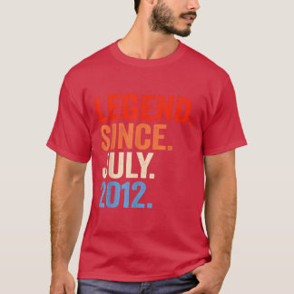 T-shirt Légende depuis juillet 2012 10e anniversaire Cadea