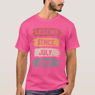 T-shirt Légende depuis juillet 2014 8 ans 8e anniversaire 
