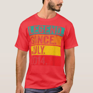 T-shirt Légende depuis juillet 2014 8e anniversaire 8 ans
