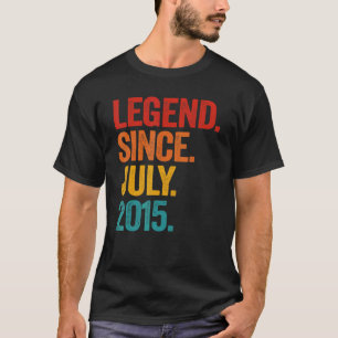 T-shirt Légende depuis juillet 2015 7e anniversaire 7 ans