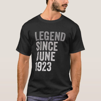 T-shirt Légende depuis juin 1923 Awesome ZZ Ans Zzth B