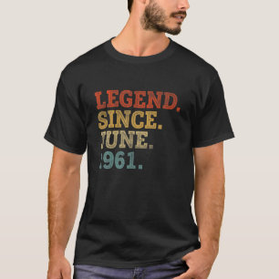 T-shirt Légende Depuis Juin 1961 60E Anniversaire Hommes
