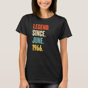 T-shirt Légende depuis juin 1966 56 ans 56e anniversaire