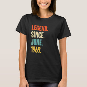 T-shirt Légende depuis juin 1969 53 ans 53e anniversaire