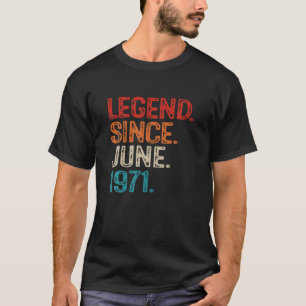 T-shirt Légende Depuis Juin 1971 50E Anniversaire 50 Ans