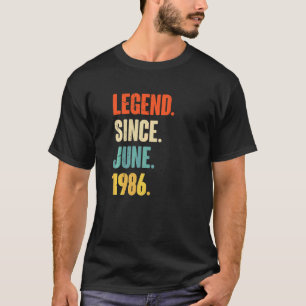 T-shirt Légende depuis juin 1986 36 ans 36e anniversaire