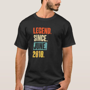 T-shirt Légende depuis juin 2010 12 ans 12e anniversaire