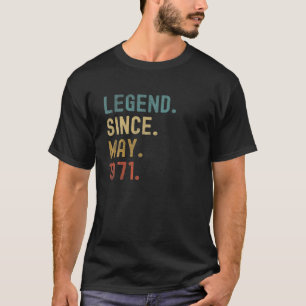 T-shirt Légende Depuis Mai 1971 Retro Vintage 50E Annivers