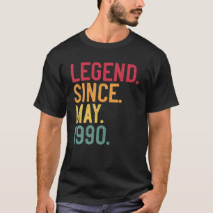 T-shirt Légende Depuis Mai 1990 32E Cadeau Anniversaire 32