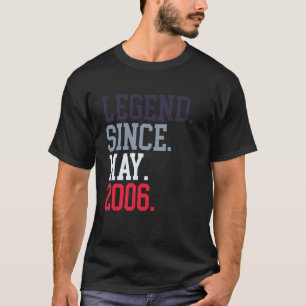 T-shirt Légende Depuis Mai 2006 Pour Hommes Femmes Mai 200
