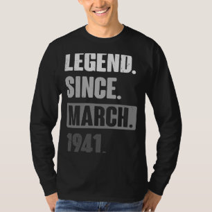 T-shirt Légende depuis mars 1941 Anniversaire 82ème Décora