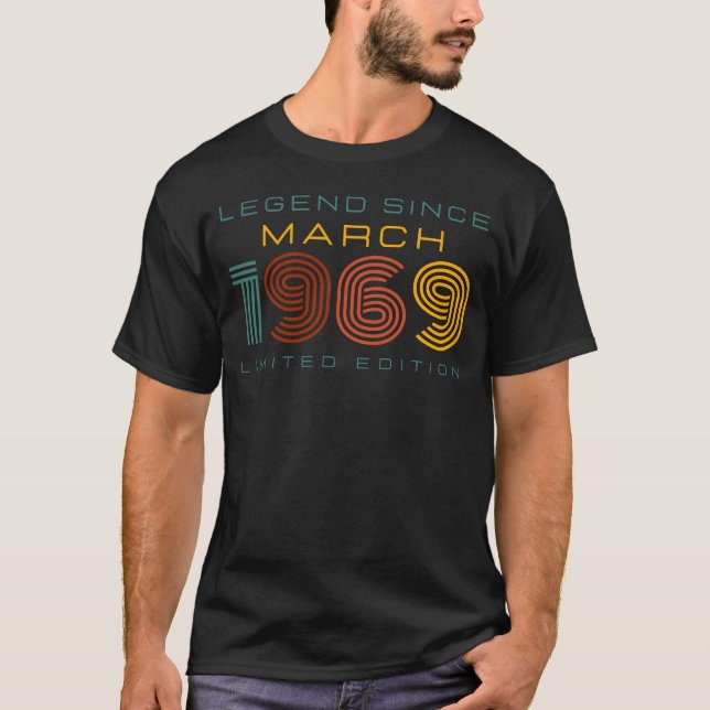 T-shirt Légende depuis mars 1969, édition limitée (Devant)