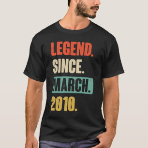 T-shirt Légende depuis mars 2010 Anniversaire 13ème Décora