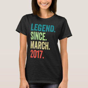 T-shirt Légende depuis mars 2017 Garçon Fille 6 Ans 6ème B