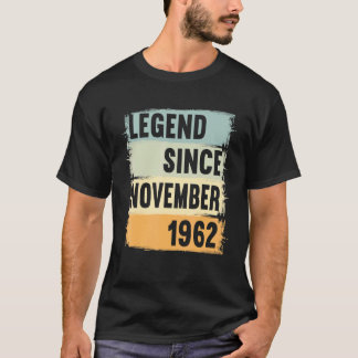 T-shirt Légende depuis novembre 1962 60 ans 60s 60 Anniver