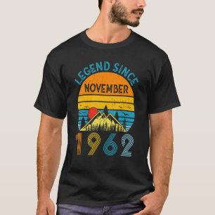 T-shirt Légende depuis novembre 1962 60e anniversaire 60 a