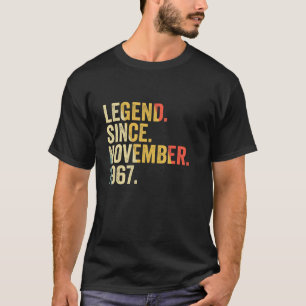 T-shirt Légende depuis novembre 1967 55 Ans 55e Birt