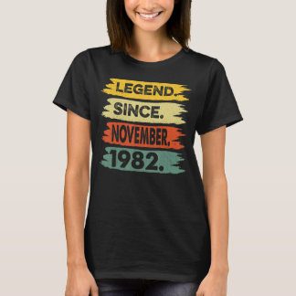 T-shirt Légende depuis novembre 1982 40e anniversaire Cade