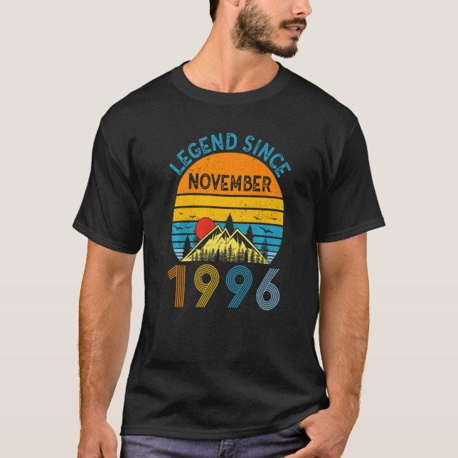 T-shirt Légende depuis novembre 1996 26e anniversaire 26 a (Devant)