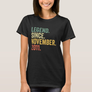 T-shirt Légende depuis novembre 2011 11e anniversaire 11 a