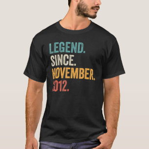 T-shirt Légende depuis novembre 2012 10e anniversaire 10 a