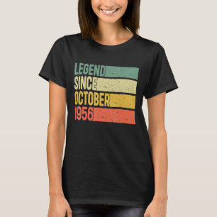 T-shirt Légende depuis octobre 1956 66 Ans 66e Naissance