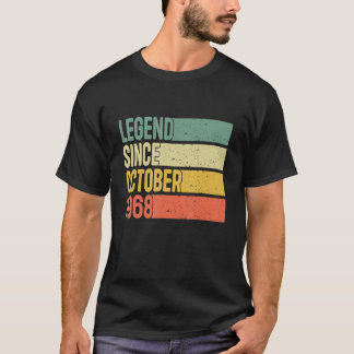 T-shirt Légende depuis octobre 1968 54 Ans 54e Naissance