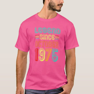 T-shirt Légende depuis octobre 1975 Rétro 47 Ans 47ème