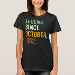 T-shirt Légende depuis octobre 1992 30e anniversaire 30 an