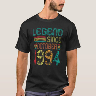 T-shirt Légende depuis octobre 1994 28e anniversaire Retro