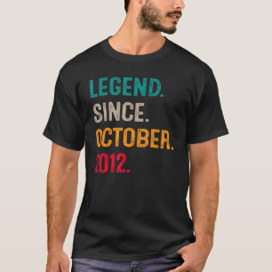 T-shirt Légende depuis octobre 2012 10ème Anniversaire 10