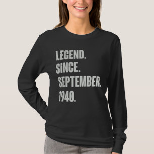 T-shirt Légende depuis septembre 1940 82 Ans 82e Birt