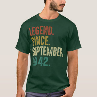 T-shirt Légende depuis septembre 1942 80ème anniversaire V