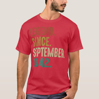 T-shirt Légende depuis septembre 1942 80ème anniversaire V
